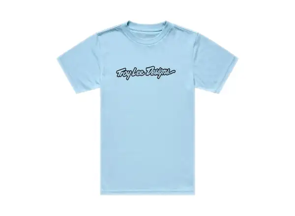 Troy Lee Designs Signature Kinder T-Shirt mit kurzem Ärmel Dawn Blue