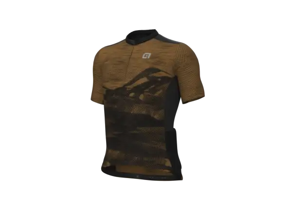 Braun Alé Mountain Off Road Gravel Herren Radtrikot Kurzarm