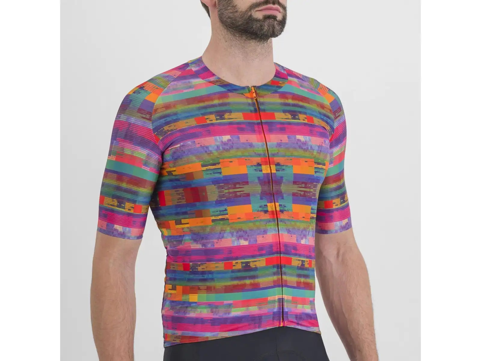 Sportful Glitch Bomber Herren Kurzarmtrikot multicolor pink