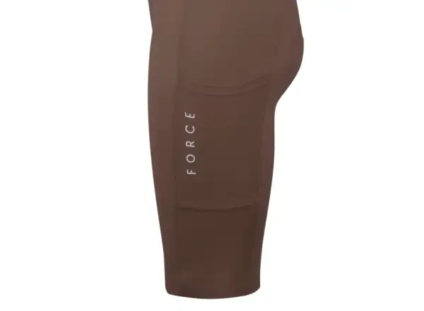 Force Mono Lady Damen Radhose mit Polster und Trägern braun