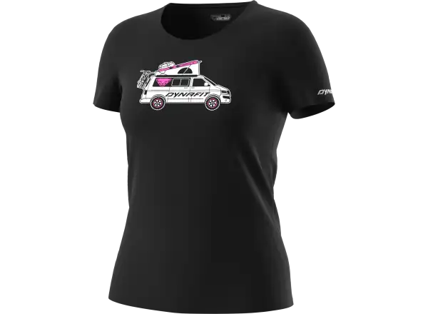 Dynafit Graphic Cotton Damen T-Shirt Kurzarm Black Out/Dynavan