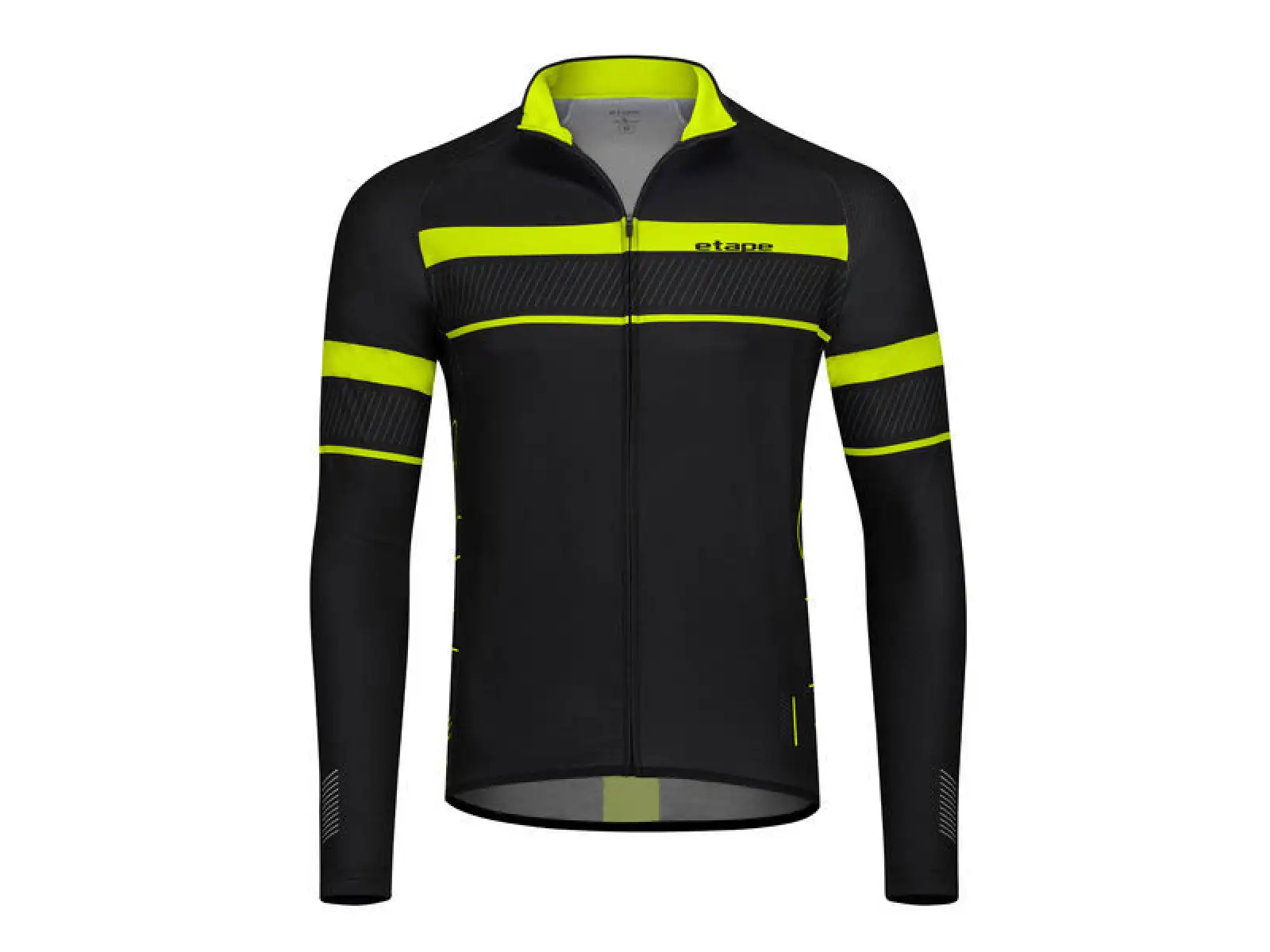 Etape Comfort 2.0 Herren-Trikot langarm schwarz/gelb fluo