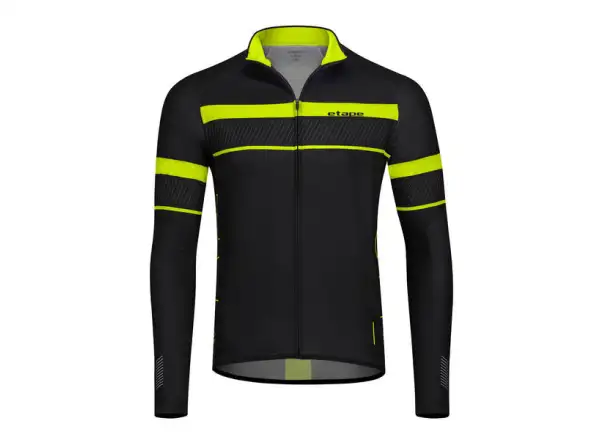 Etape Comfort 2.0 Herren-Trikot langarm schwarz/gelb fluo
