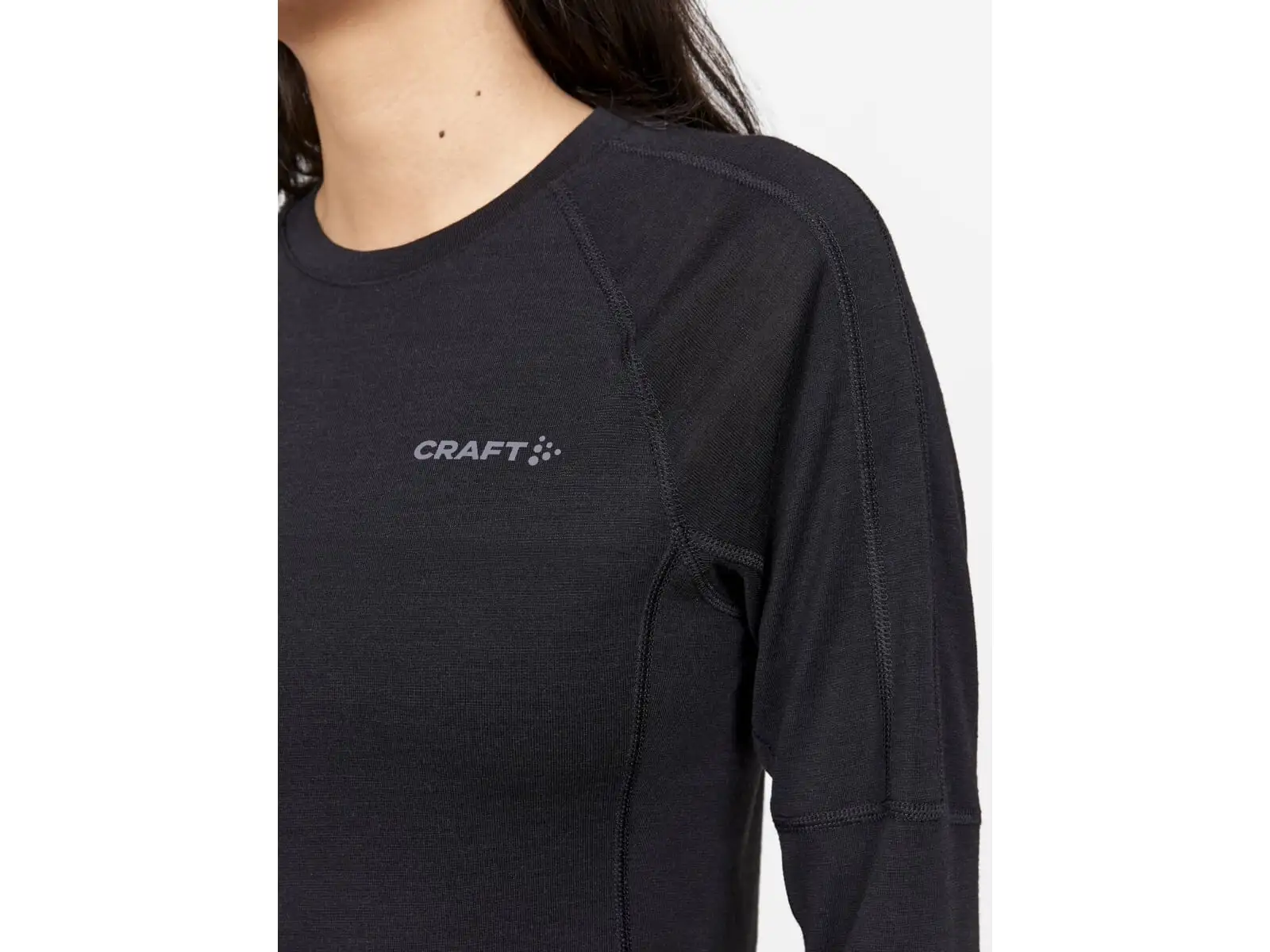 Craft ADV Wool Merino Damen Langarmshirt Schwarz