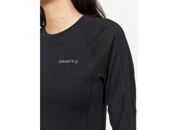 Craft ADV Wool Merino Damen Langarmshirt Schwarz