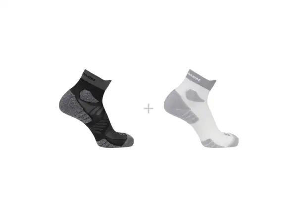 Salomon Aero Ankle Socken 2er-Pack Weiß/Schwarz