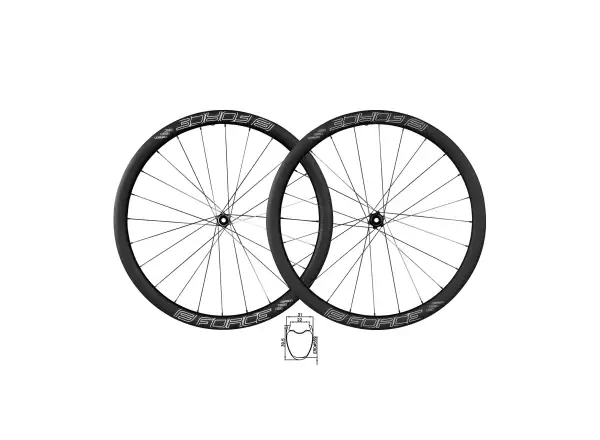 Force Team Karbon Gravel Laufradsatz 24 Löcher