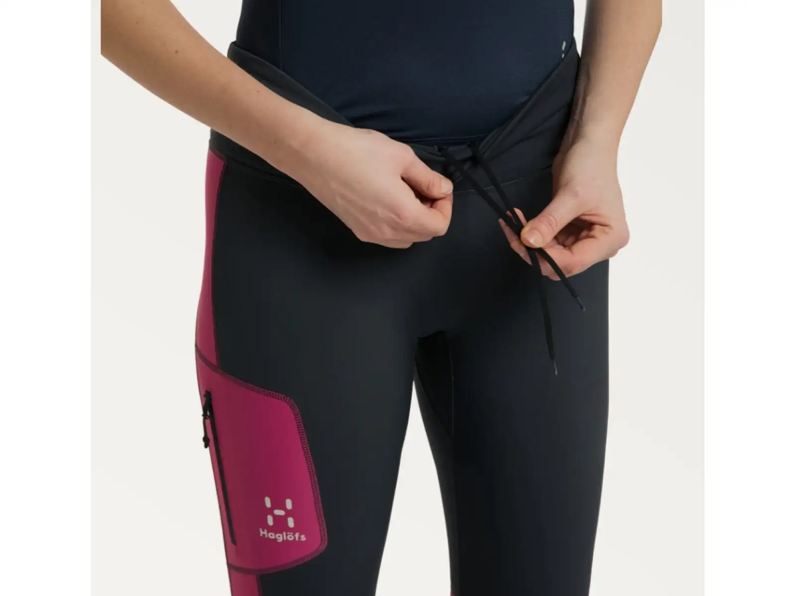 Haglöfs L.I.M Winter elastische Damenhose dunkelgrau/rosa
