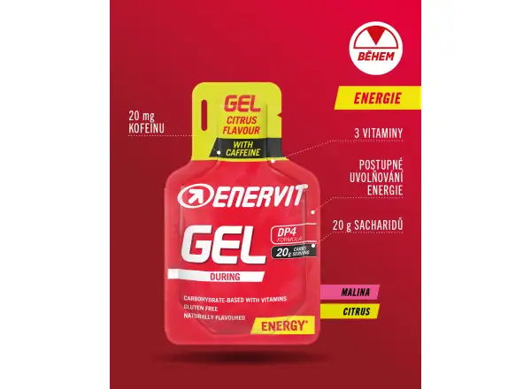 Enervit Gel mit Koffein 25 ml Himbeere