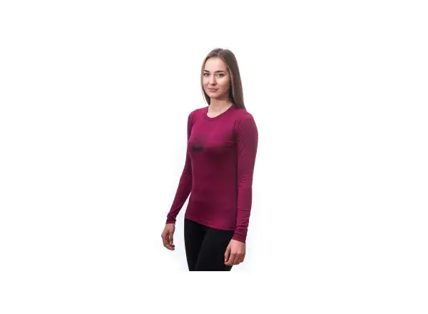 Sensor Merino Active Pt Mug Damen-Shirt Langarm Lilla