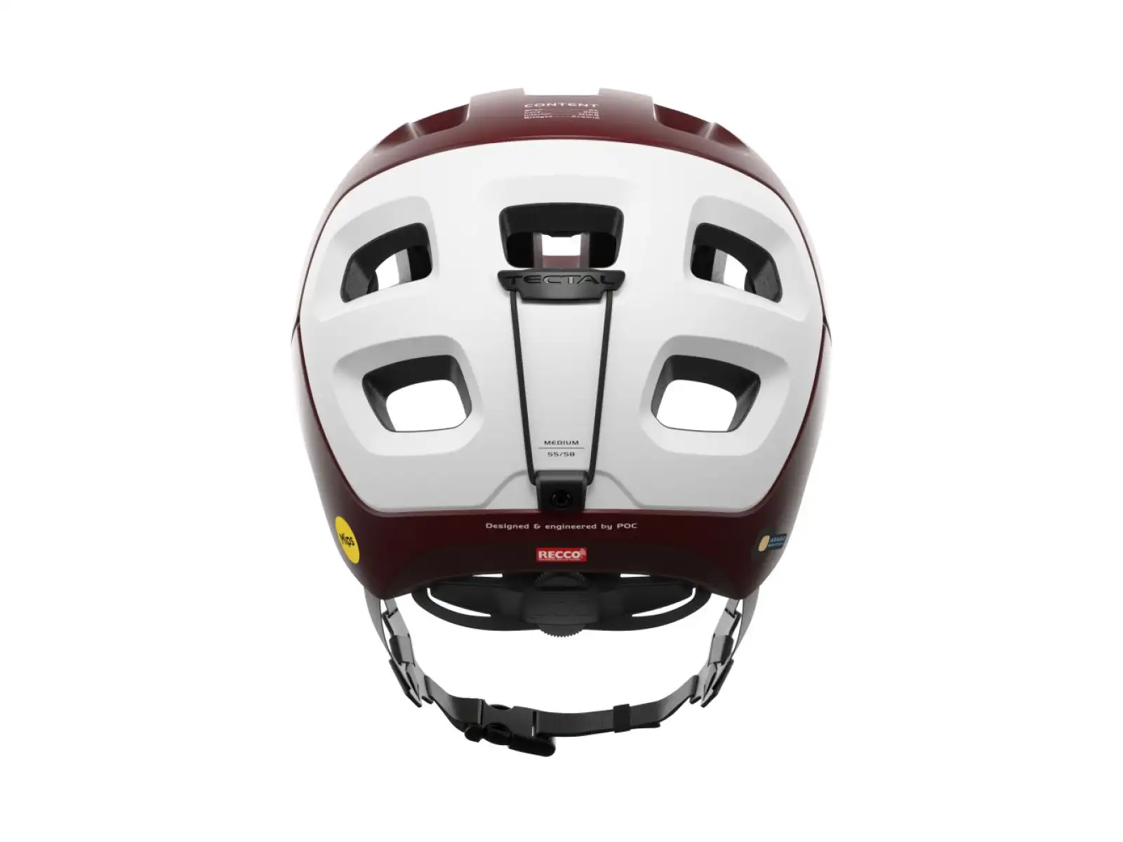 POC Tectal Race MIPS Helm Garnet Red/Hydrogen White Matt