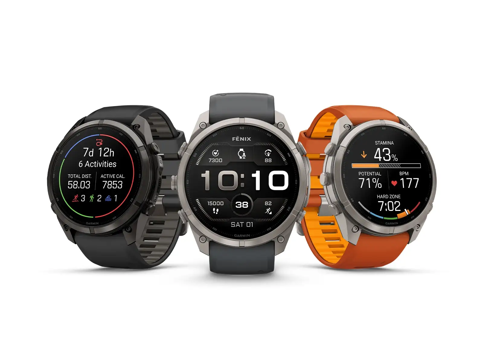 Garmin Fénix 9 Pro inReach 51 mm Smartwatch Titanium Autumn orange/Spark orange