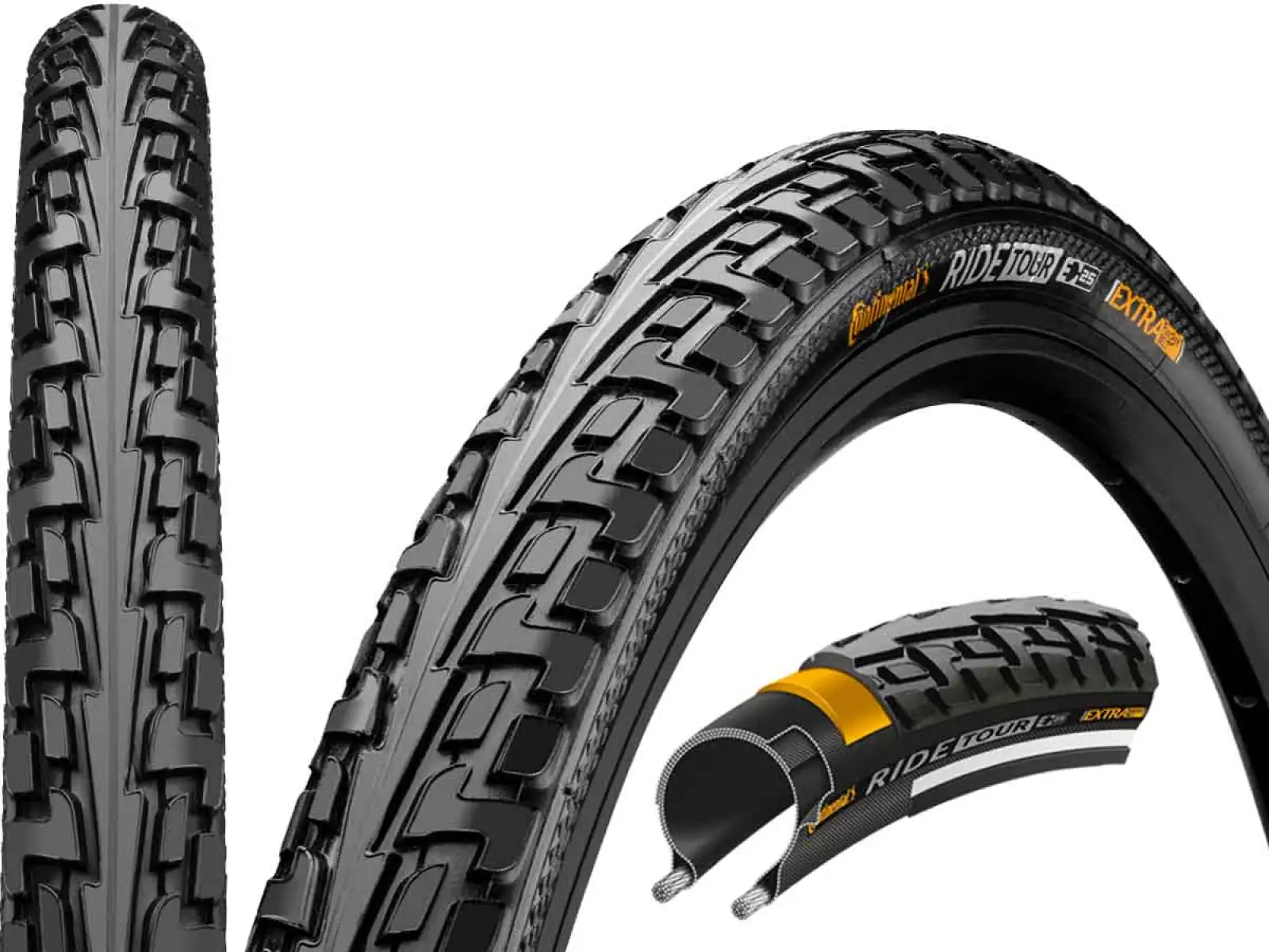 Continental Ride Tour E-25 24x1,75" MTB Reifen Draht Schwarz
