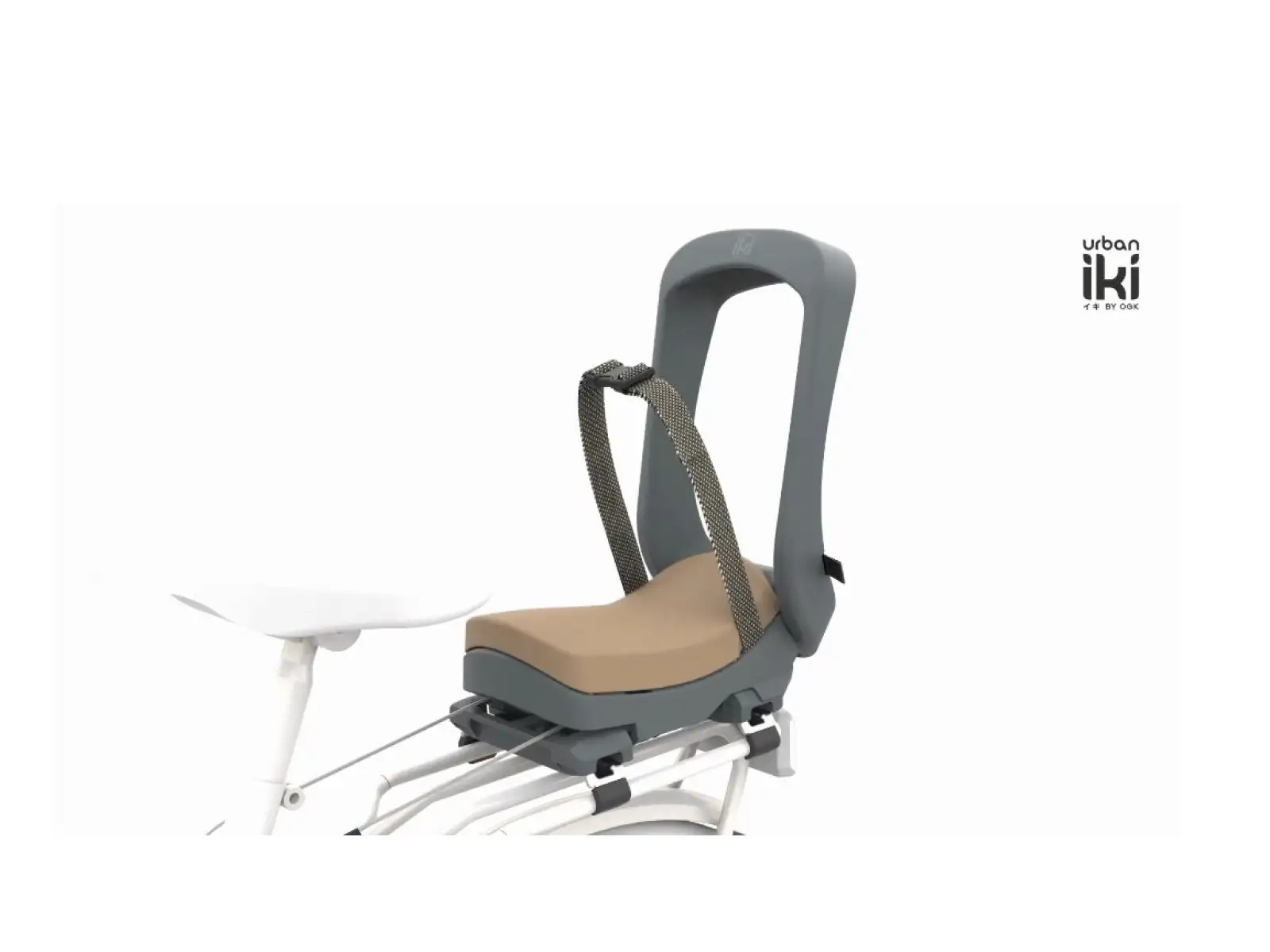 Urban Iki Junior Hinterradsitz mit Adapter für Gepäckträger Bincho Schwarz/Kurumi Braun