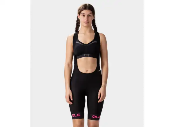 Alé PR-R Sella Plus Lady Damen Shorts mit Latz und Polsterung Fluo Pink