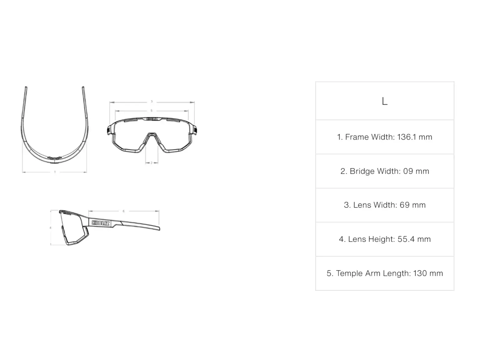 Bliz P002 Sonnenbrille Matte White/Nano Optics Nordic Light Coral/Orange Blue Mult