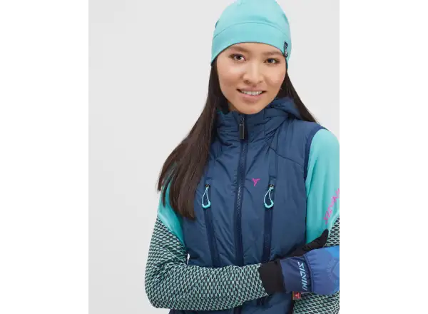 Silvini Polara Damen Skitourenweste Navy/Türkis.