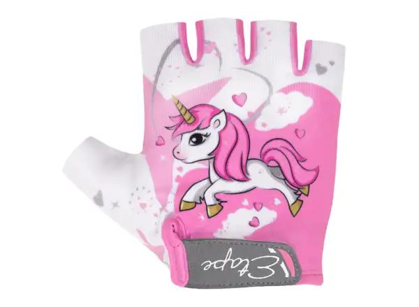 Etape Tiny Kinder-Fahrradhandschuhe weiß/rosa.