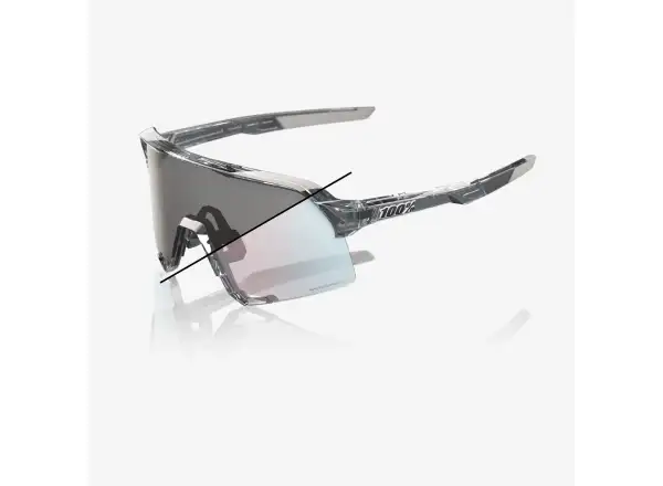 100% S3 Sonnenbrille Polished Translucent Grey/Rose Gold Mirror Photochromic
