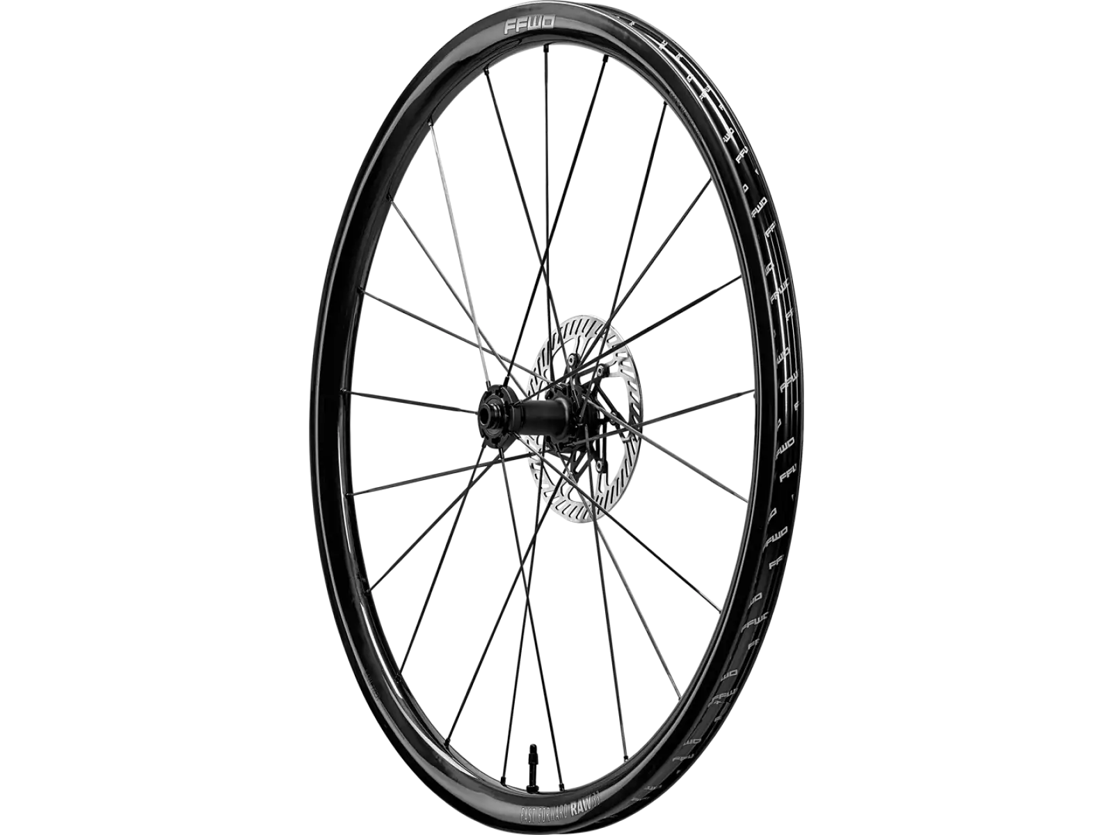 FFWD RAW CS 33 Straßenrad-Radsatz, glänzendes Schwarz