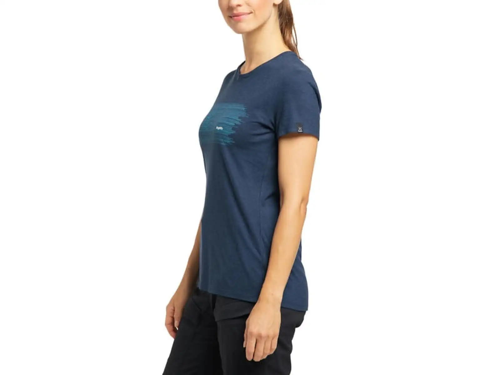 Haglöfs Trad Print W Damen T-Shirt Kurzarm Blau