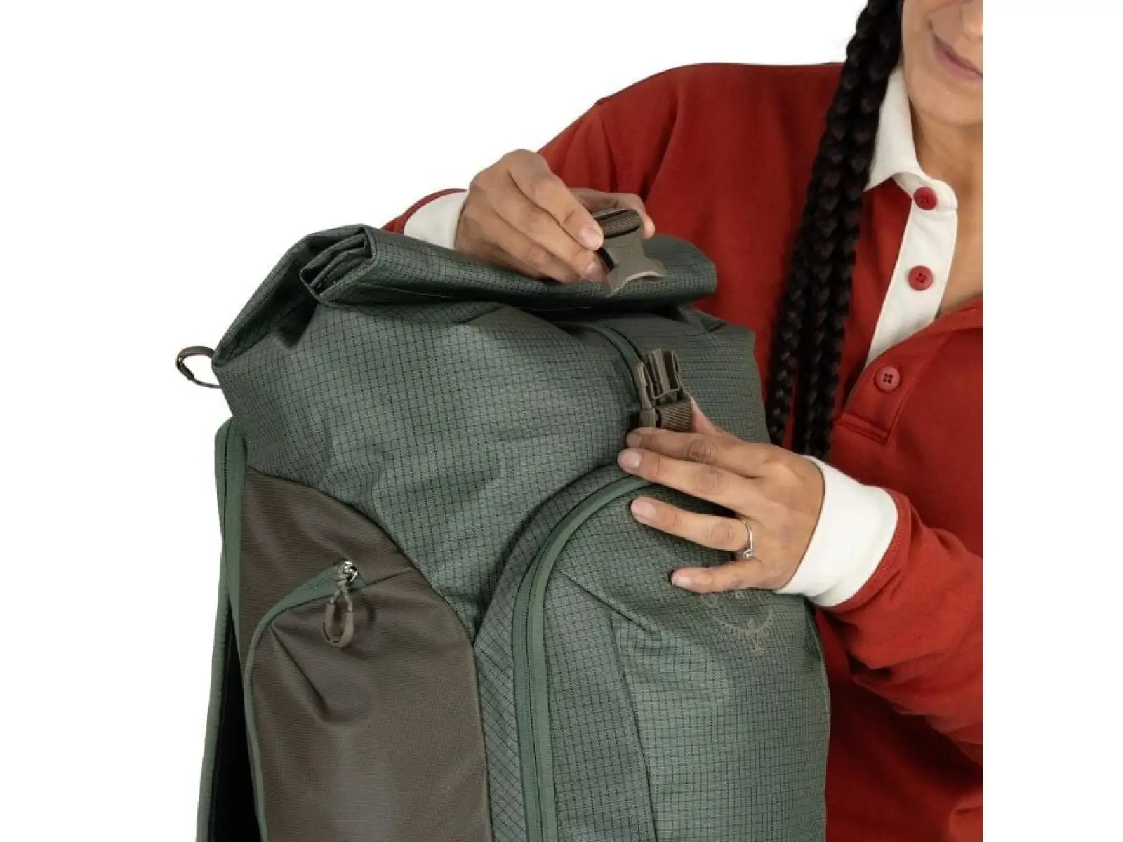 Auf Lager Neuheit Osprey Transporter Roll Top Rucksack Pine Leaf