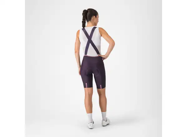 Castelli Prima 2 DT Damen-Trägerhose mit Sitzpolster Dark Night Shade/Deep Purple