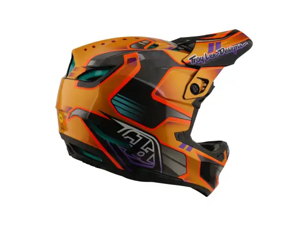 Troy Lee Designs D4 Carbon MIPS Helm Crest Gold