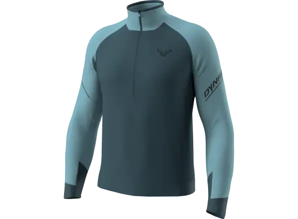 Dynafit Aalpine Zip Herren Laufshirt Langarm Smoke blue/0720