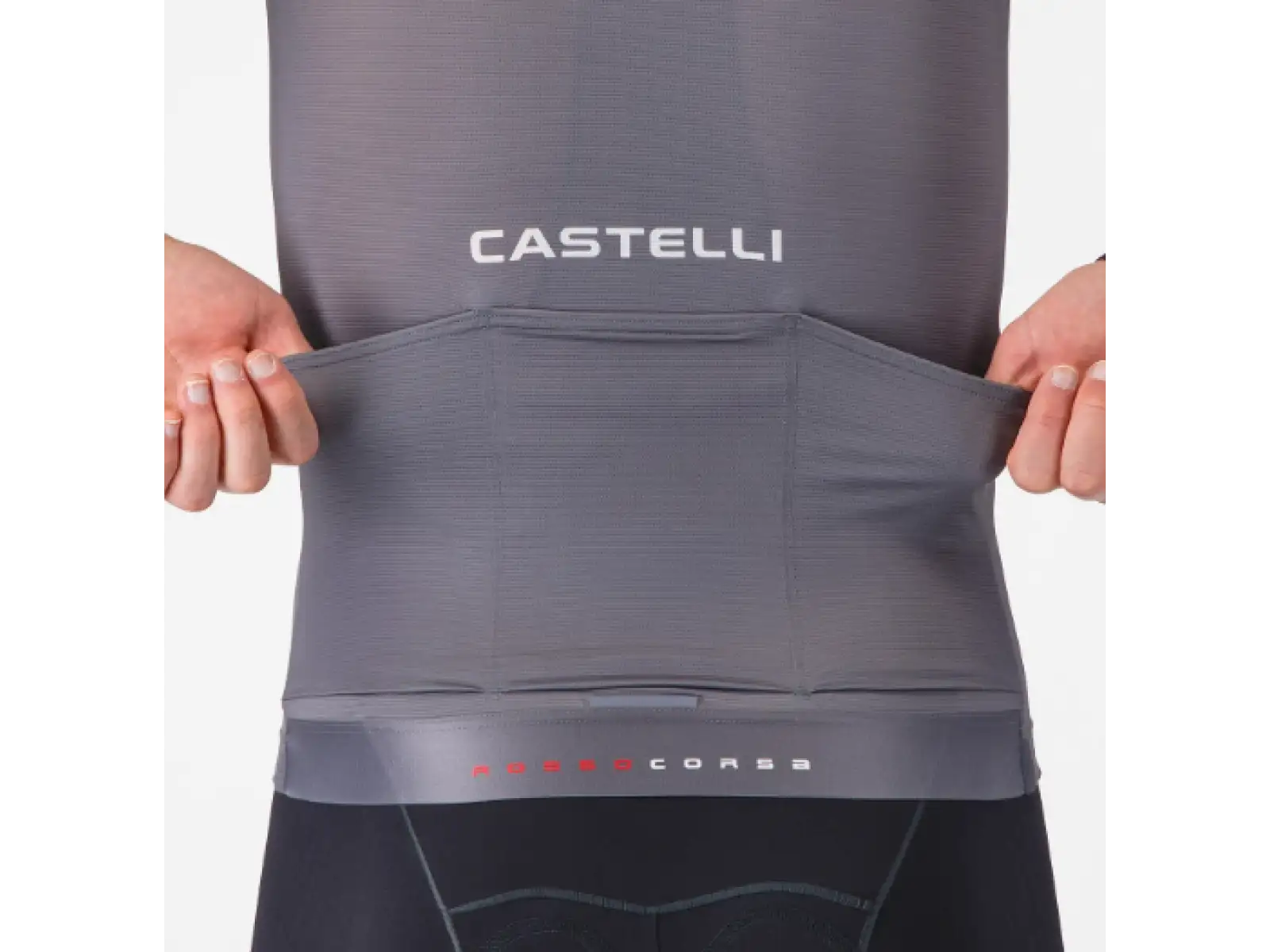 Castelli Aero Race 8S Herren-Trikot Kurzarm Smoky Gray