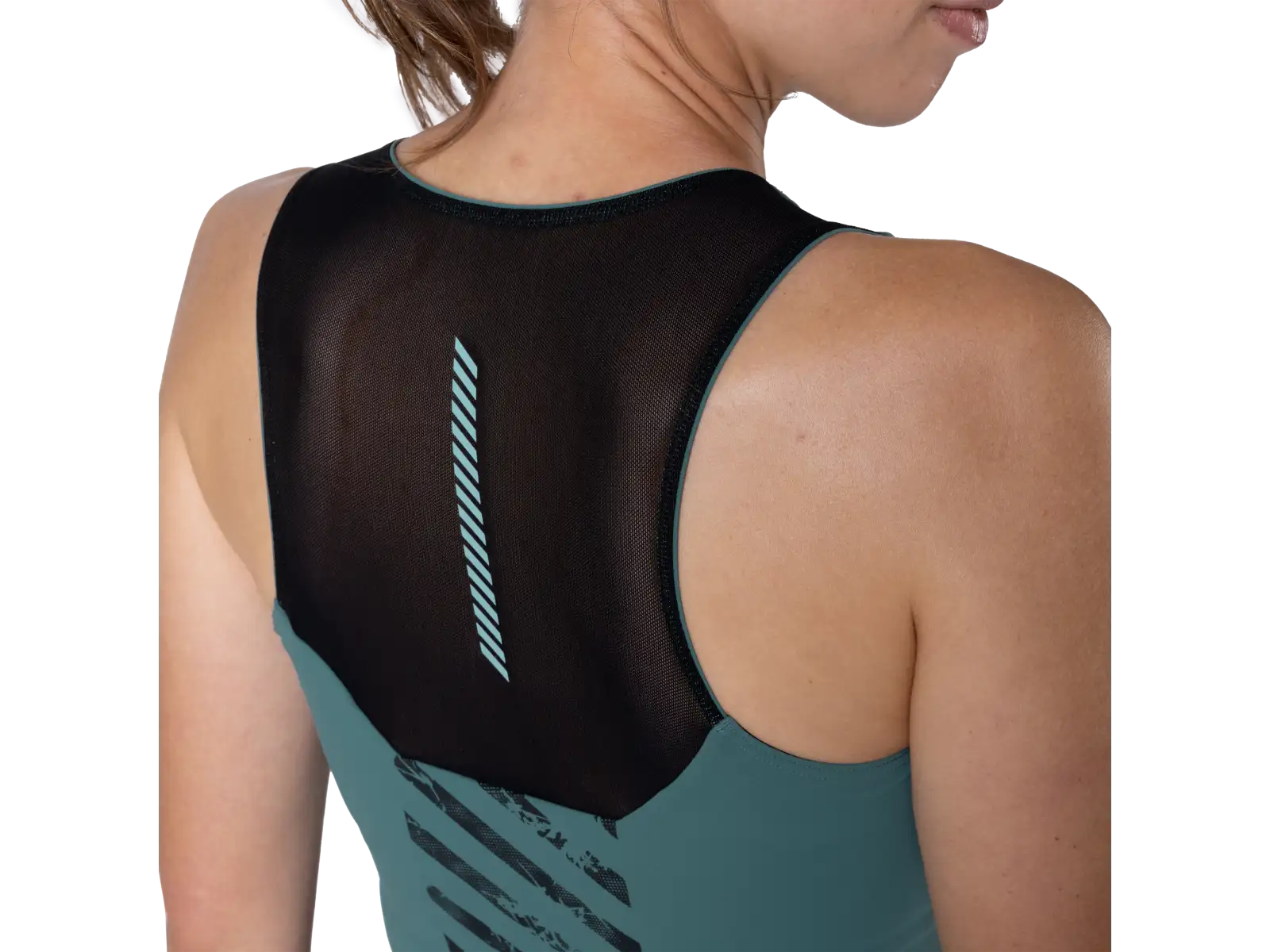 Dynafit Trail Crop Top Damen ärmelloses Shirt Atlantic