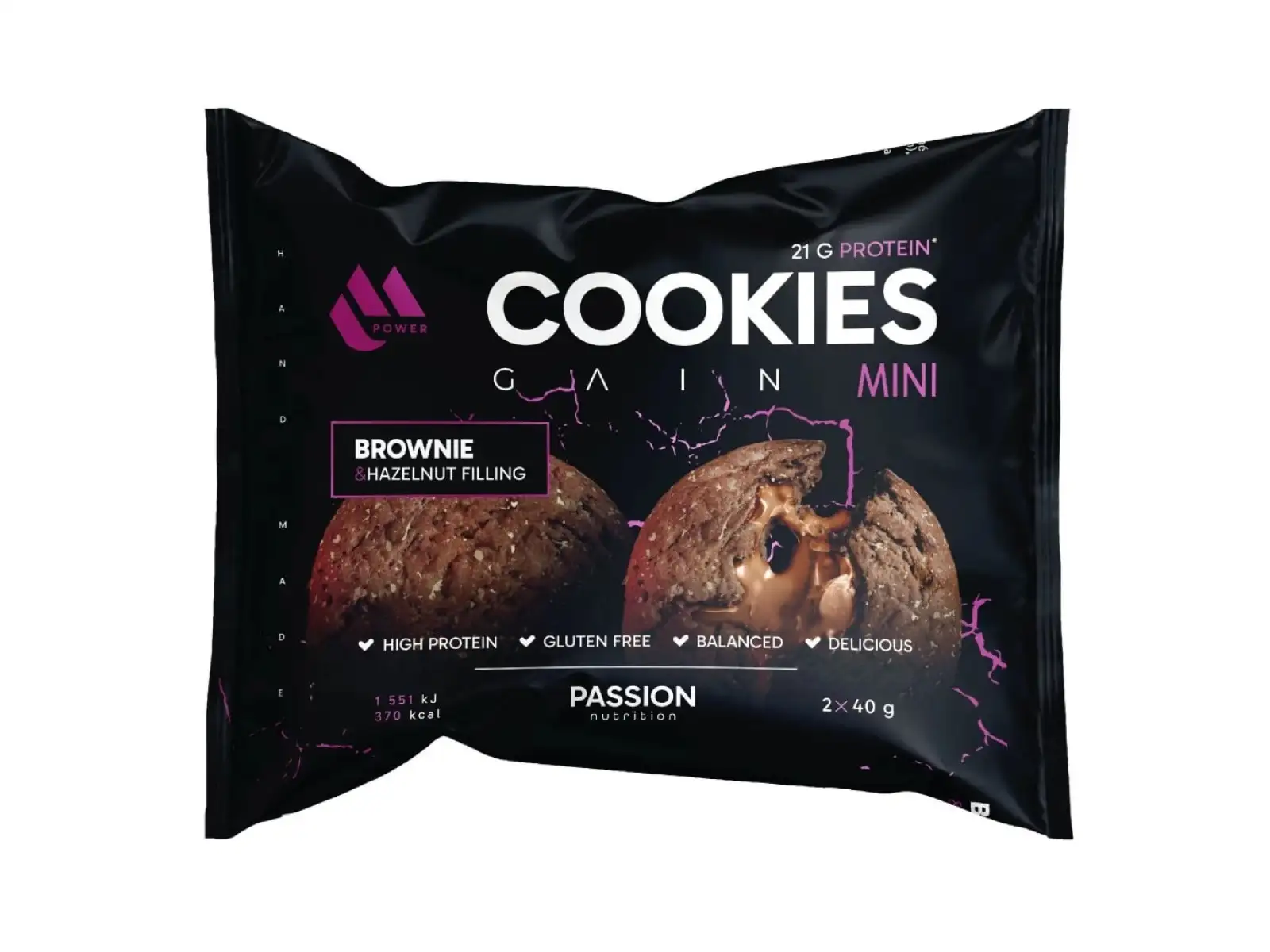 Passion MPower Cookie Gain Mini 2x40g Brownie Haselnussfüllung