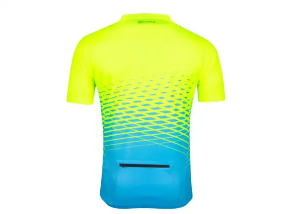 Force Angle MTB Herren-Trikot mit kurzen Ärmeln in Fluor-Blau.