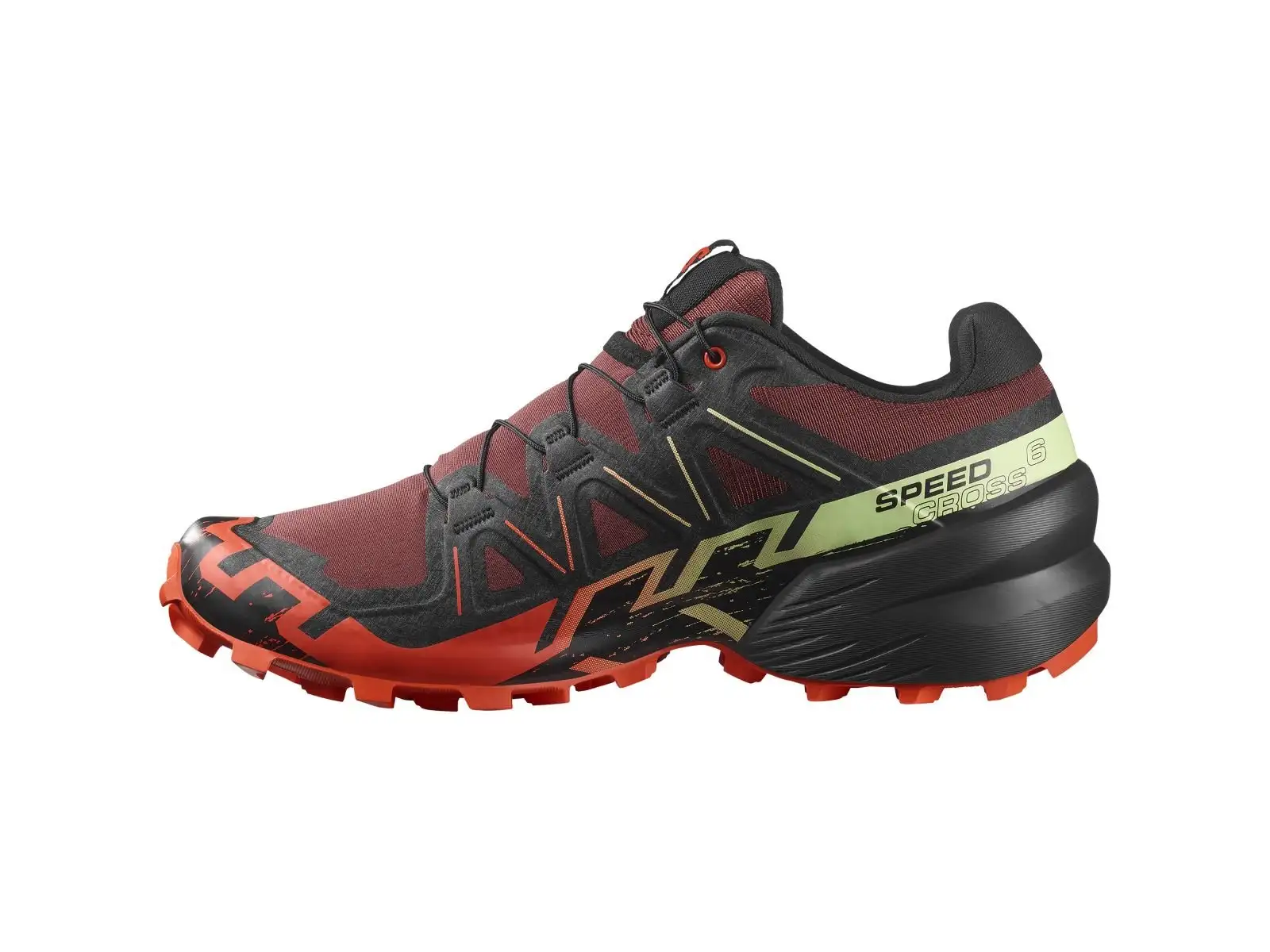 Salomon Speedcross 6 Herren-Laufschuhe Rum Raisin/Cherry Tomato/Cognac