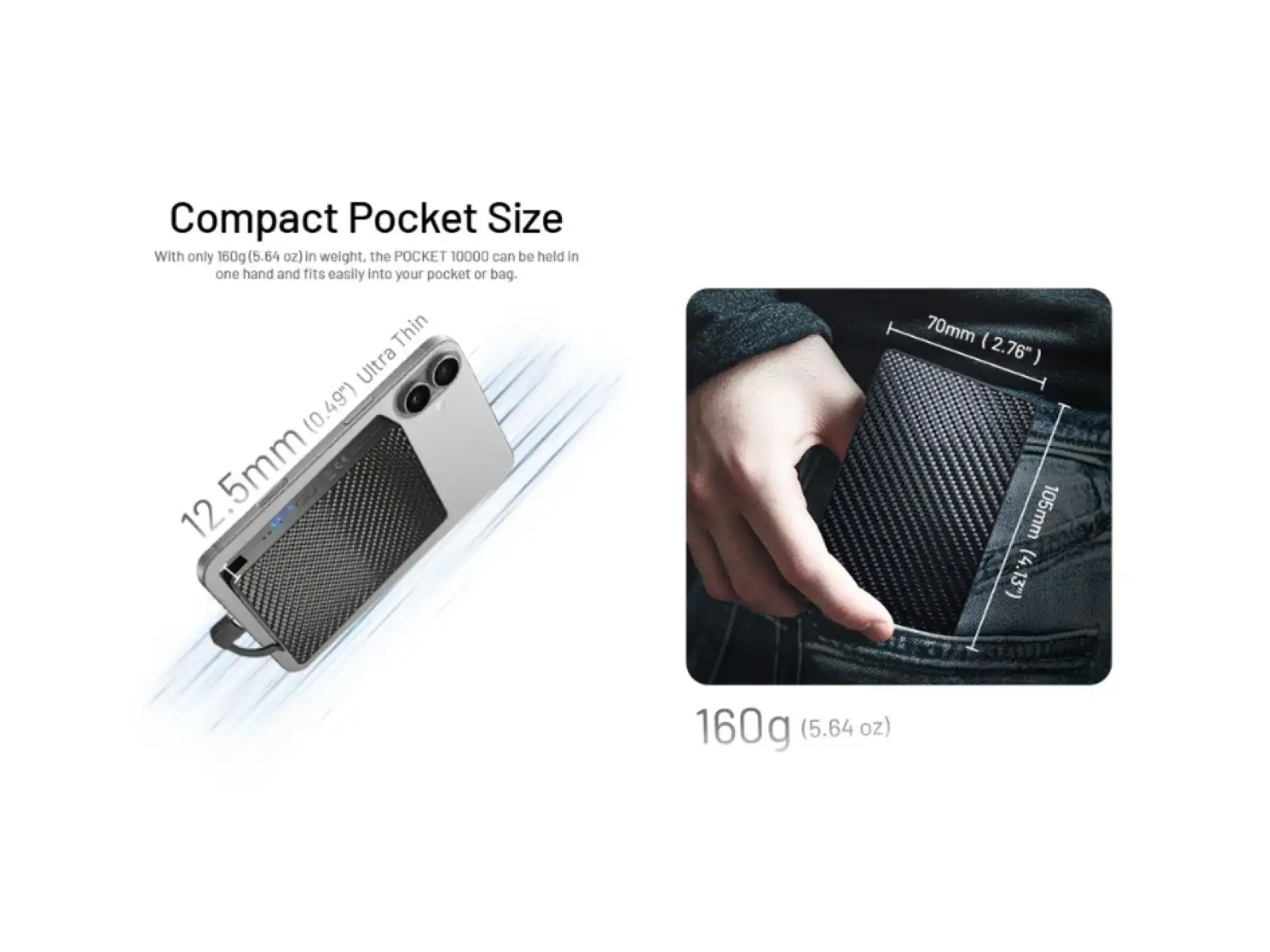 Nitecore leistungsstarke Powerbank POCKET 10000