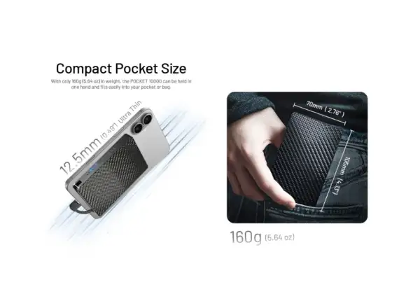 Nitecore leistungsstarke Powerbank POCKET 10000