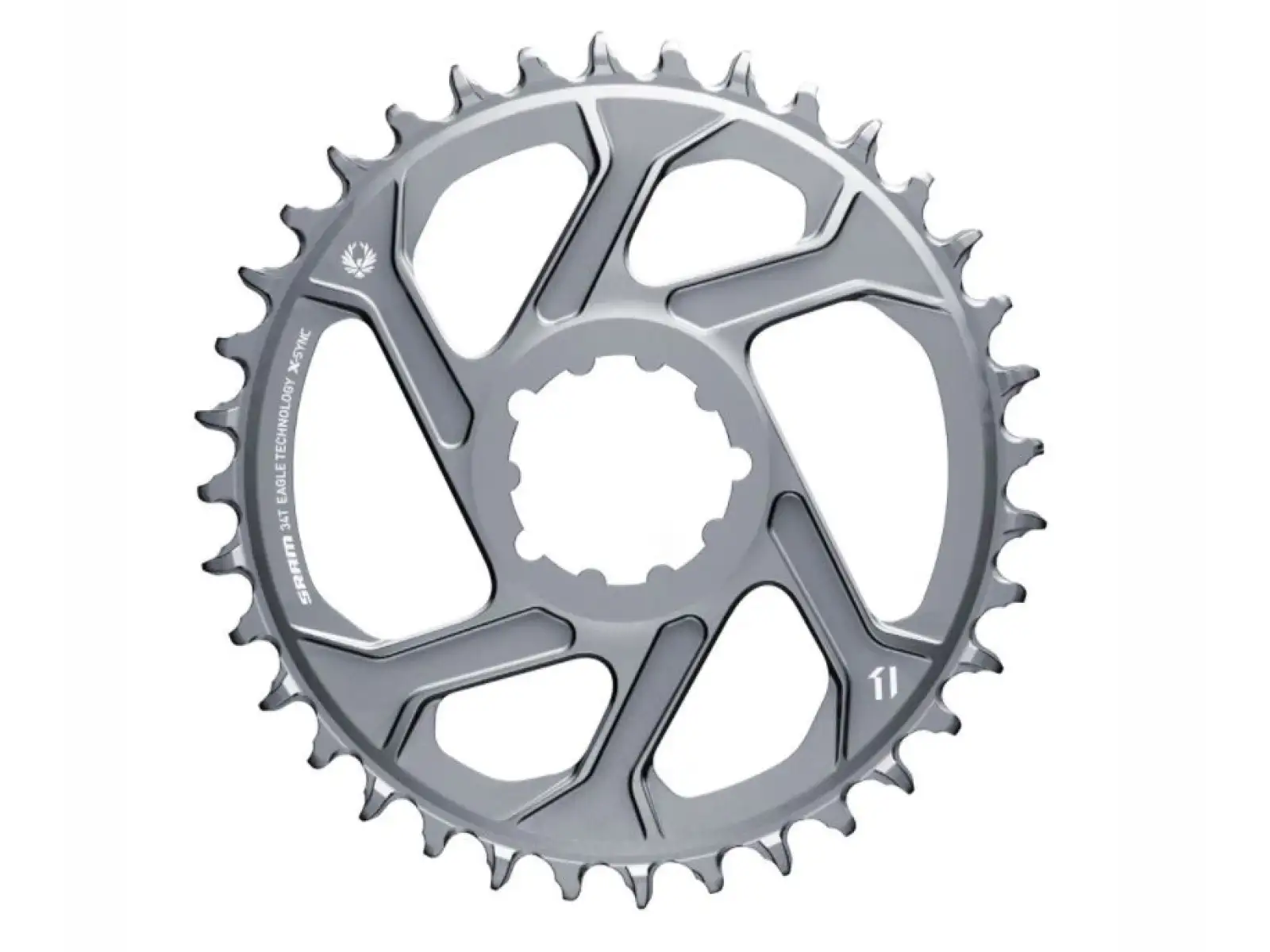 Sram X-Sync Eagle 34Z DM 6 mm Offset Kettenblatt Polar Grey