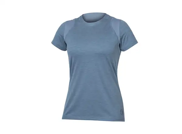 Endura SingleTrack Damen Kurzarmshirt stahlblau