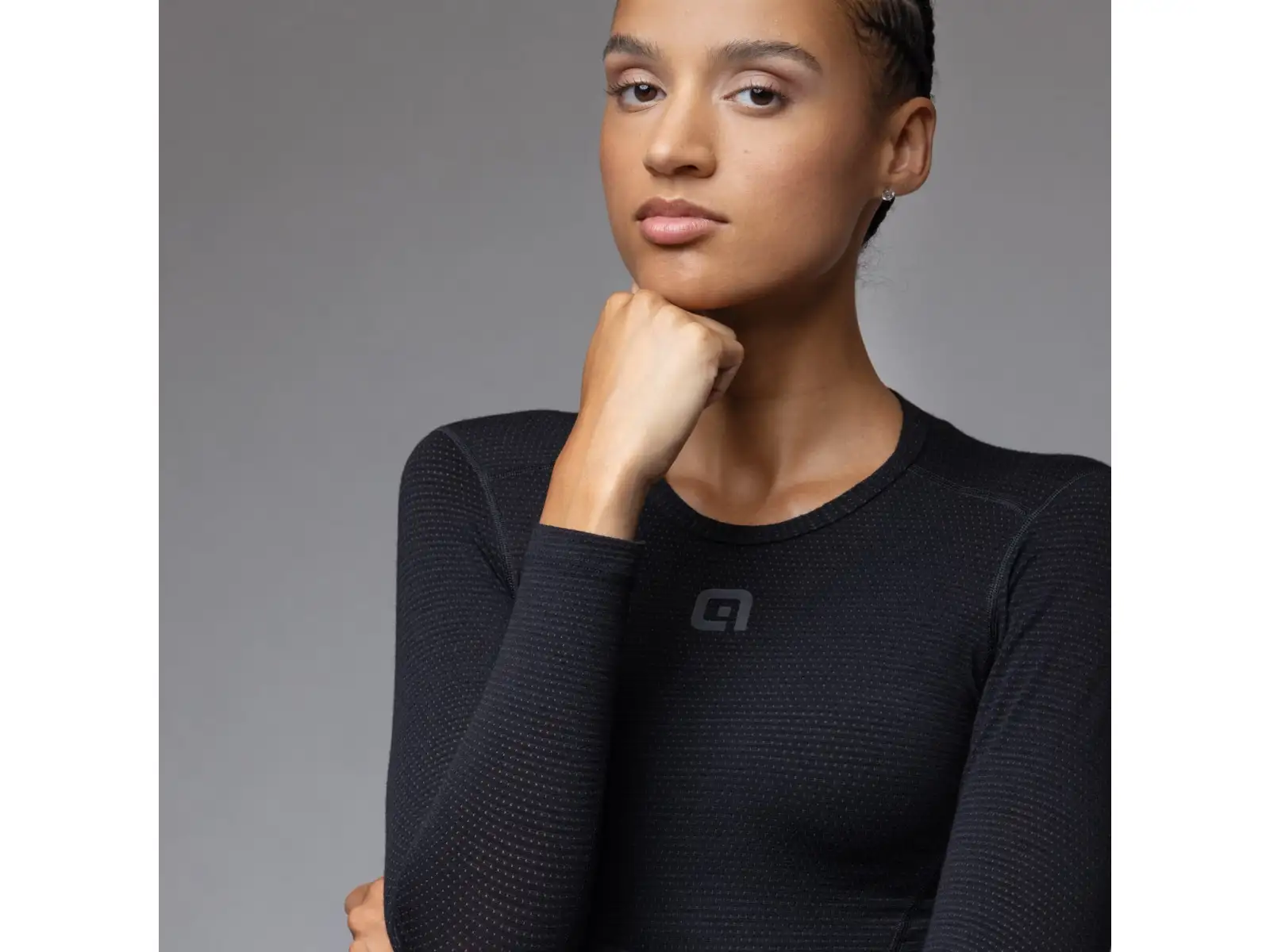 Alé Intimo Merino Damen Unterhemd Langarm Black