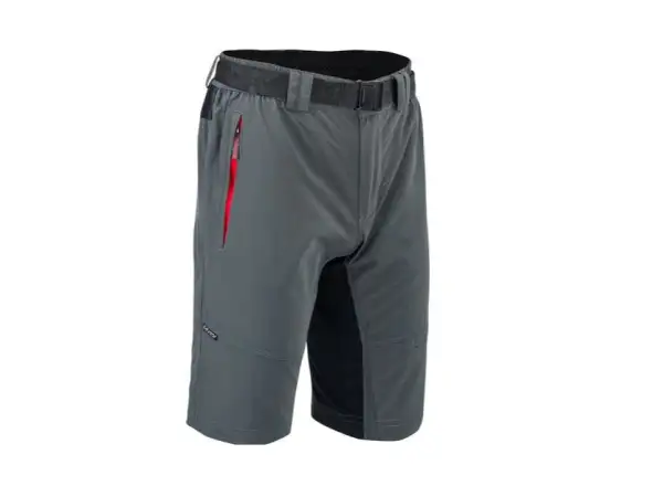 Silvini Rango Herren-MTB-Shorts in Holzkohle/Rot