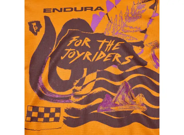 Endura SingleTrack Core Kindertrikot kurzer Ärmel Orange