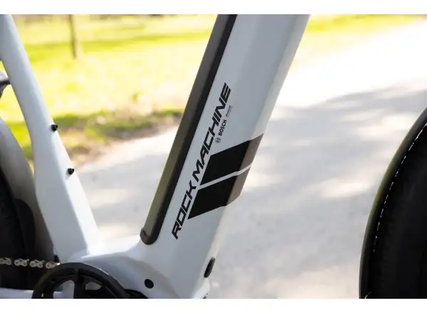 Rock Machine eRokk B70T Elektrofahrrad mit tiefem Einstieg – Matte Limerock Grey