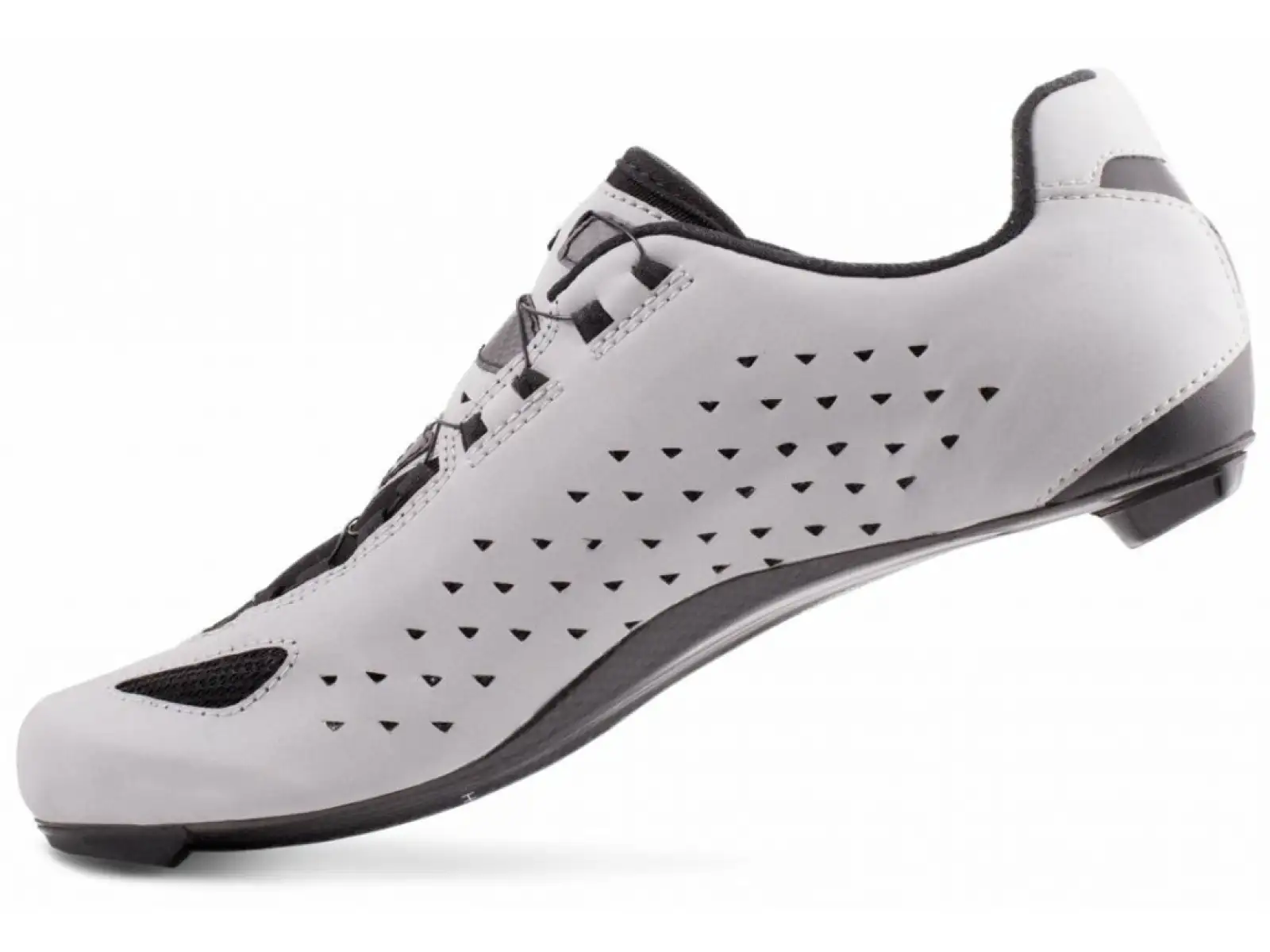 Die Lake CX219 Carbon Herren-Rennradschuhe in reflektierendem Silber/Schwarz