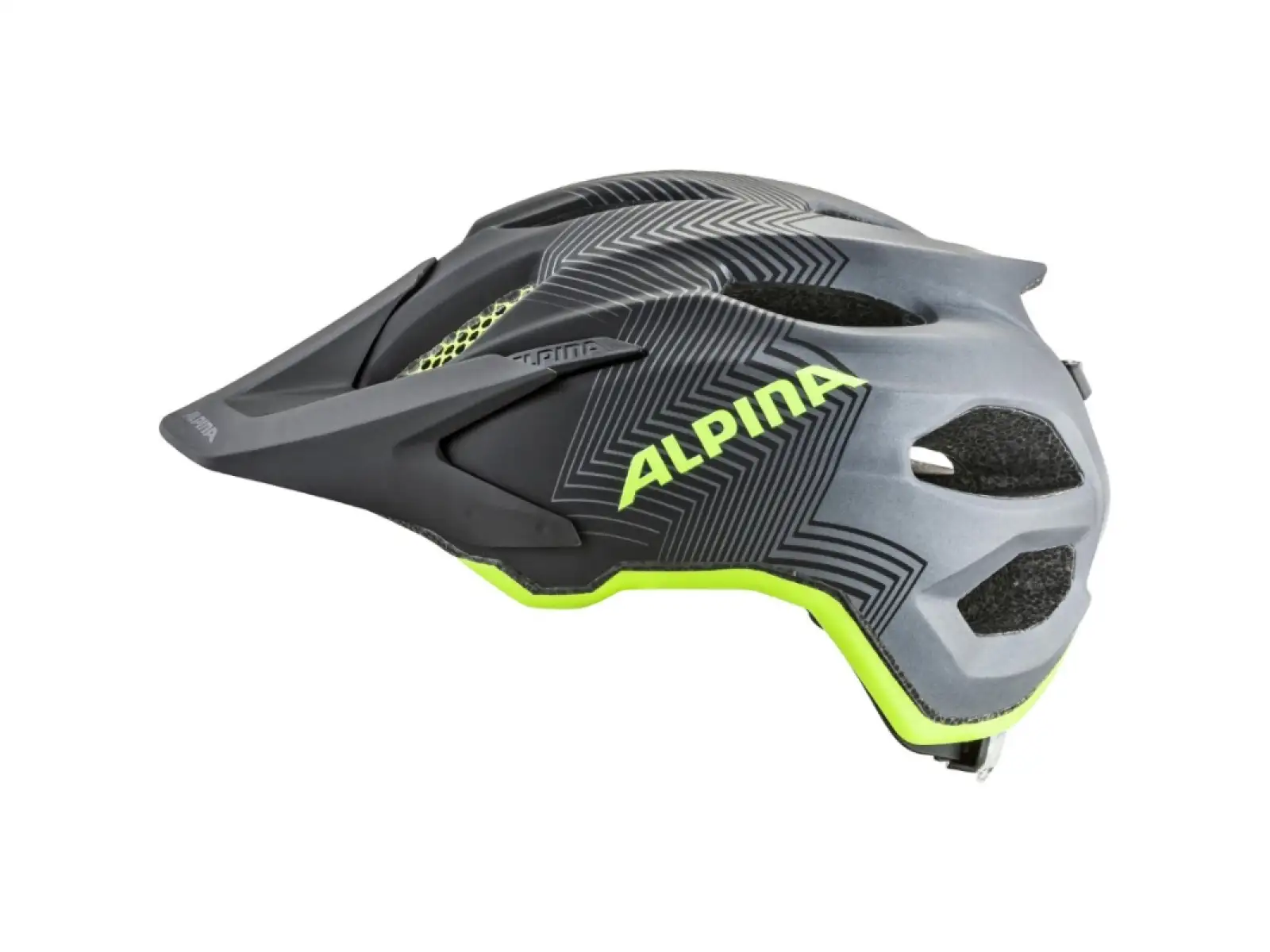 Alpina Carapax JR. Flash Fahrradhelm Black/Neon Yellow Matt