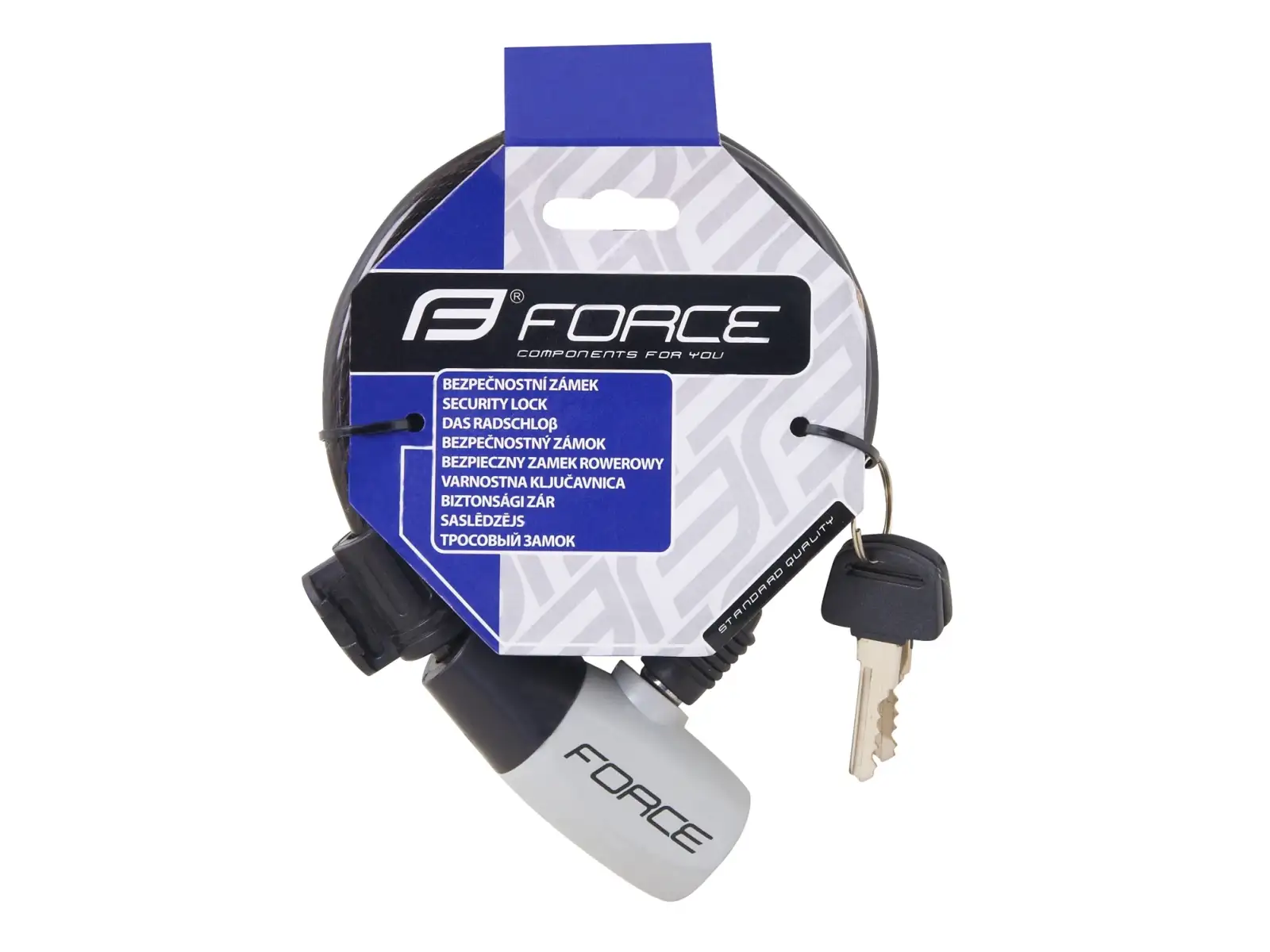 Force Schloss Spirale 185cm/8mm + Halter