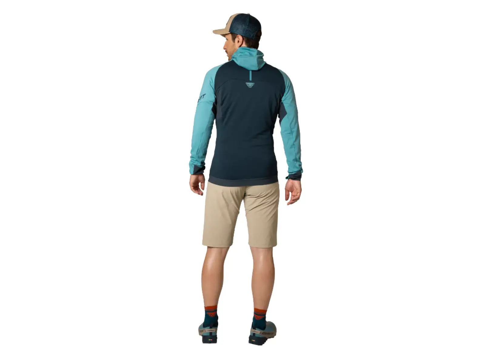 Die Herren-Dynafit Transalper Hybrid Shorts in Rock-Khaki.