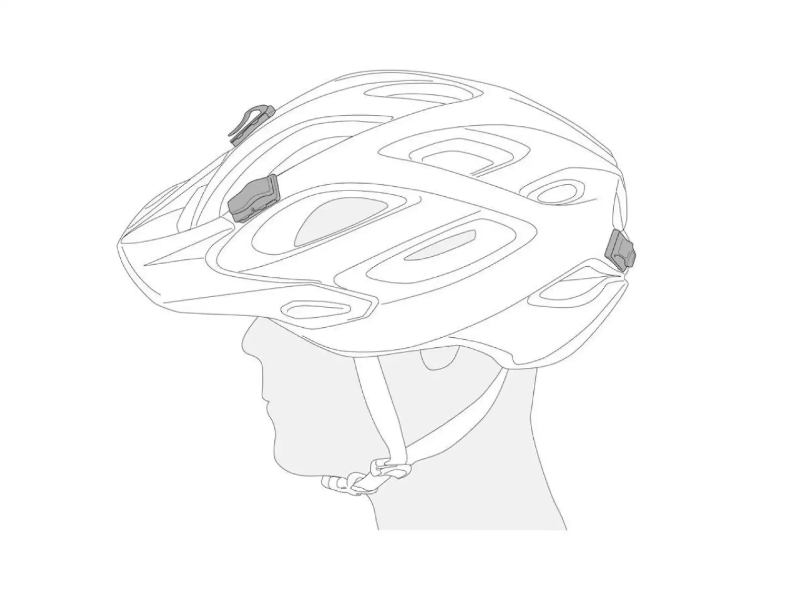 Petzl Uni Adapt Klebclips für Stirnlampe.