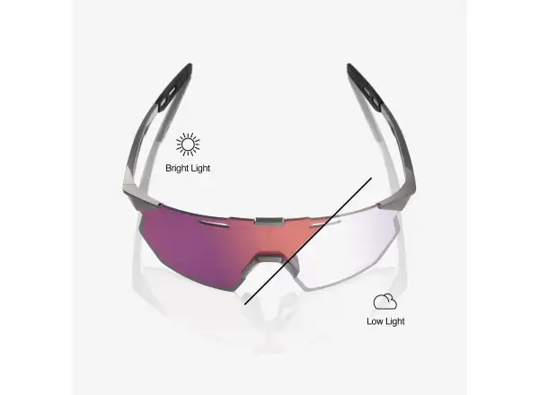 100% Hypercraft SQ Gloss Light Grey/Rose Gold Mirror photochromatisches Glas
