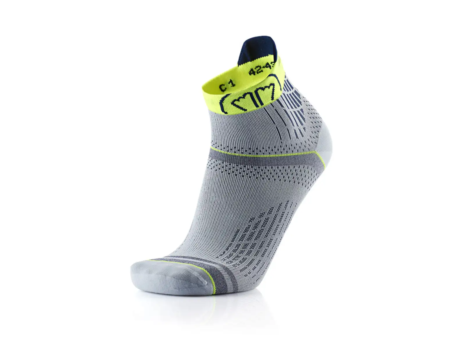 Sidas Run Feel Socken Grau/Gelb