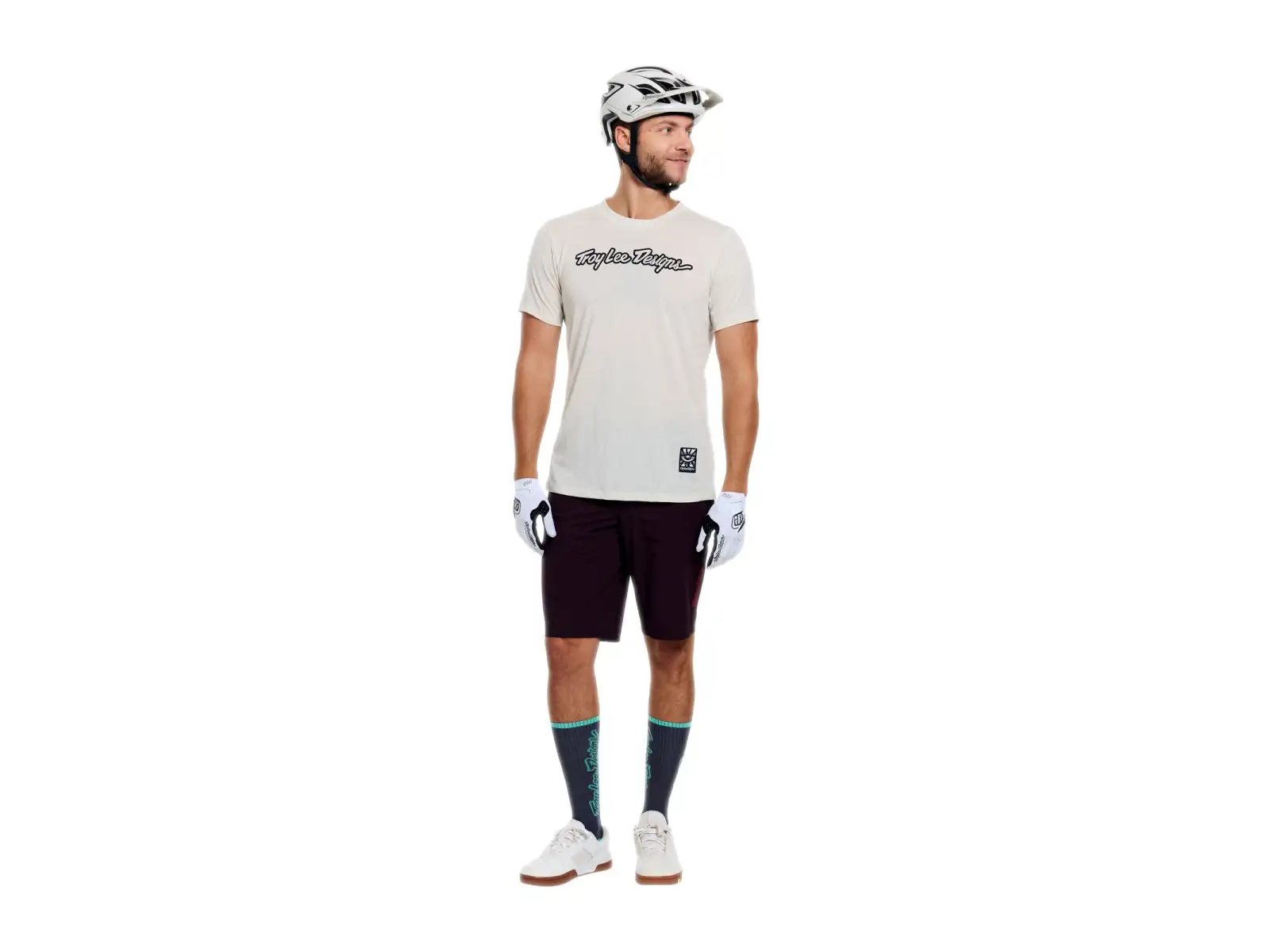Troy Lee Designs Skyline Ride Tee Signature Herren-Trikot Kurzarm Pumice